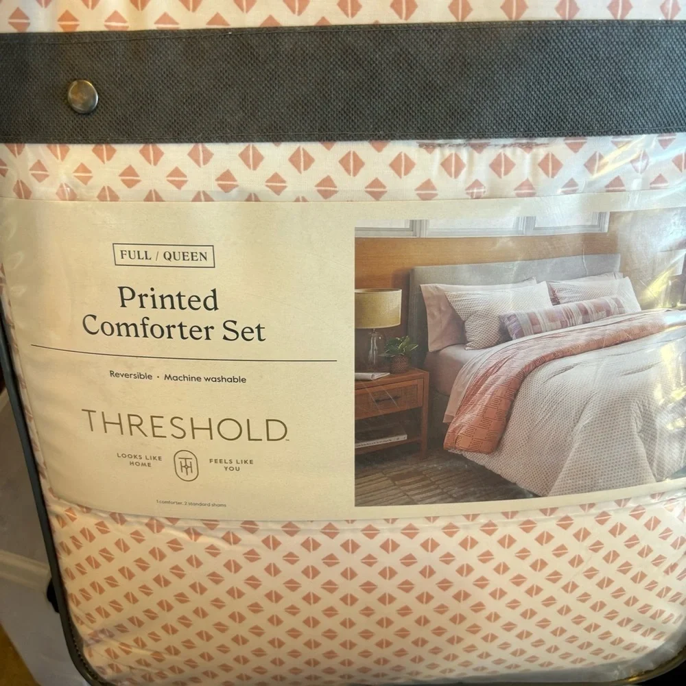 Threshold Boho Reversible Printed Comforter & Sham Set Bronze - Threshold F/Q